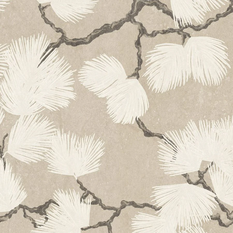 S10487 | Pine Mural, Beige - Sandberg Mural