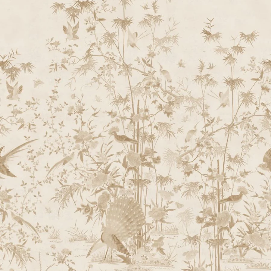 S10544 | Chinoiserie Garden, Beige - Sandberg Mural