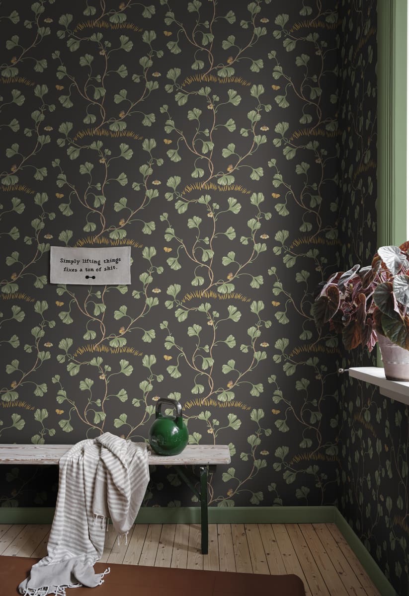 S10619 | Ebba, Charcoal - Sandberg Wallpaper - Image 2