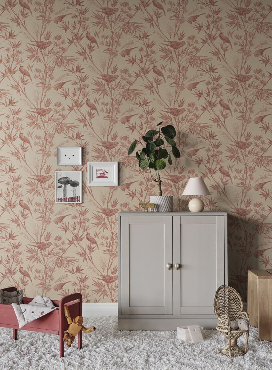 S10620 | Celeste, Red - Sandberg Wallpaper - Image 3