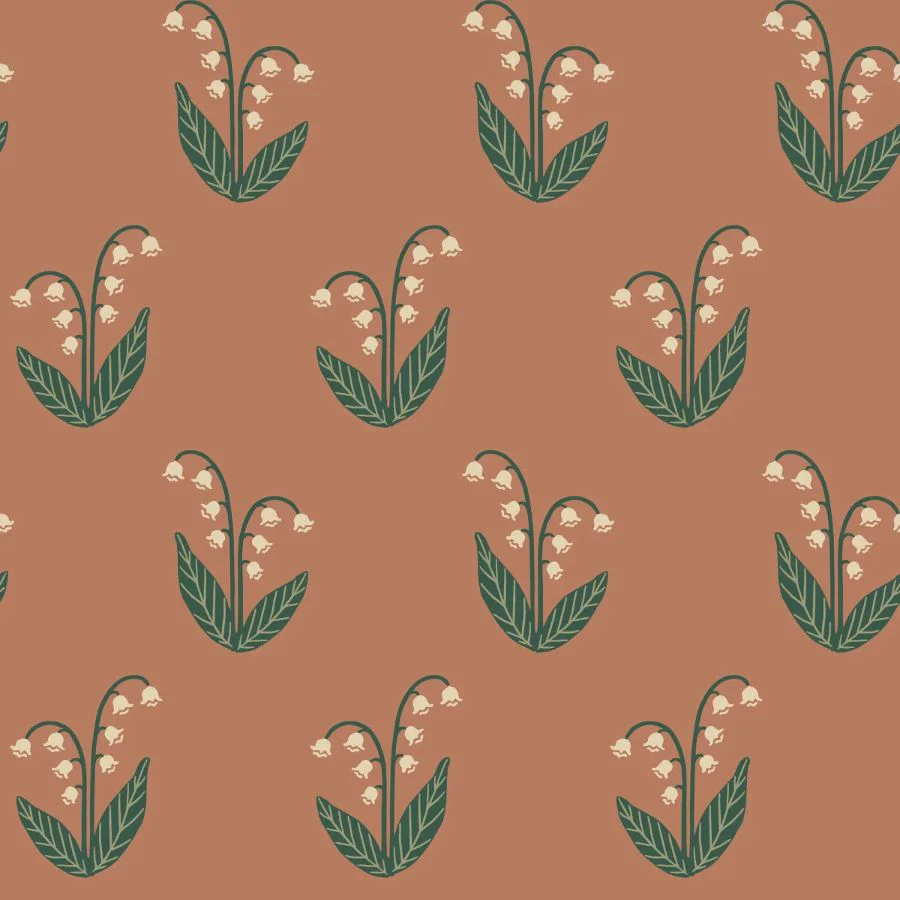 S10636 | Lilly, Terracotta - Sandberg Wallpaper