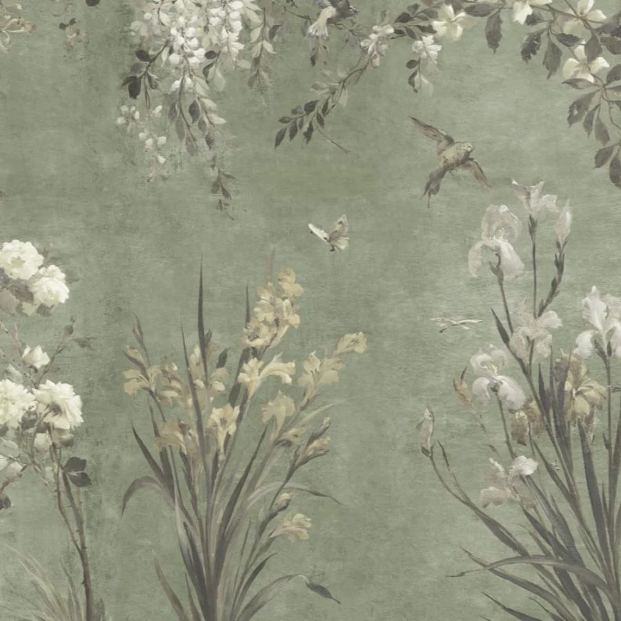 S10815 | Nicola, Sage Green - Sandberg Mural