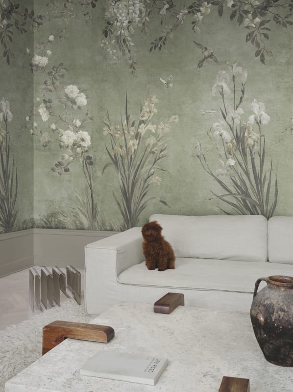S10815 | Nicola, Sage Green - Sandberg Mural - Image 2