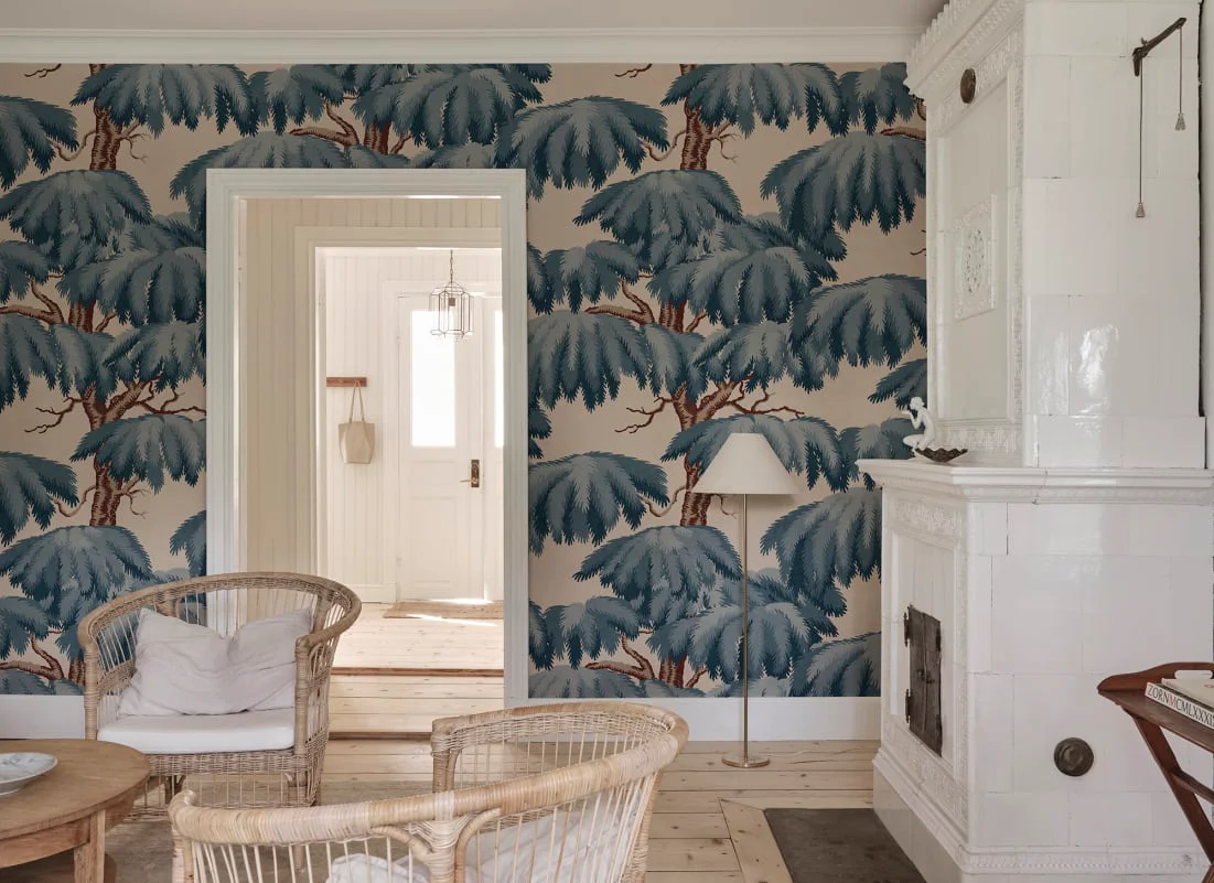 S10899 | Alba Mural, Blue - Sandberg Mural - Image 2