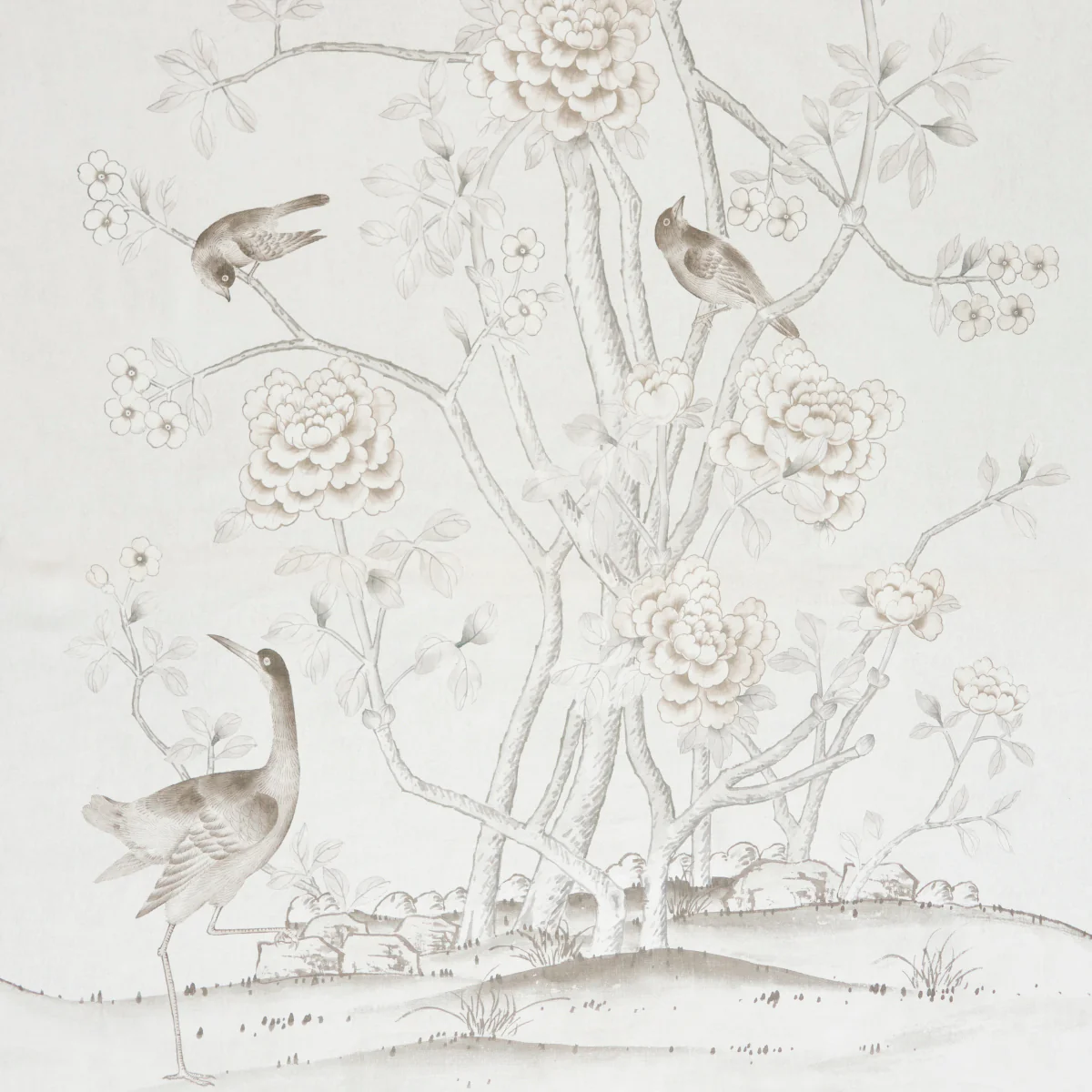 Sample - 175048 | Chinois Palais, Neutral - Schumacher Fabric