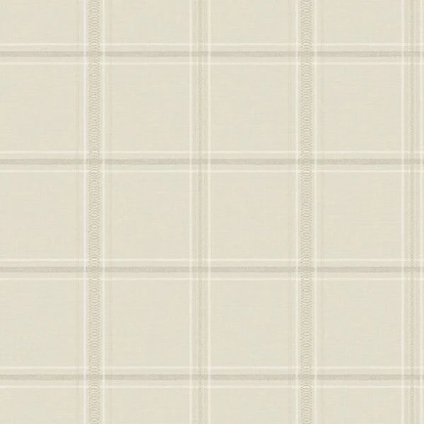 Sample - 4169-27607 Chesapeake Wallpaper, Auberge Ivory Plaid Oak & Moss