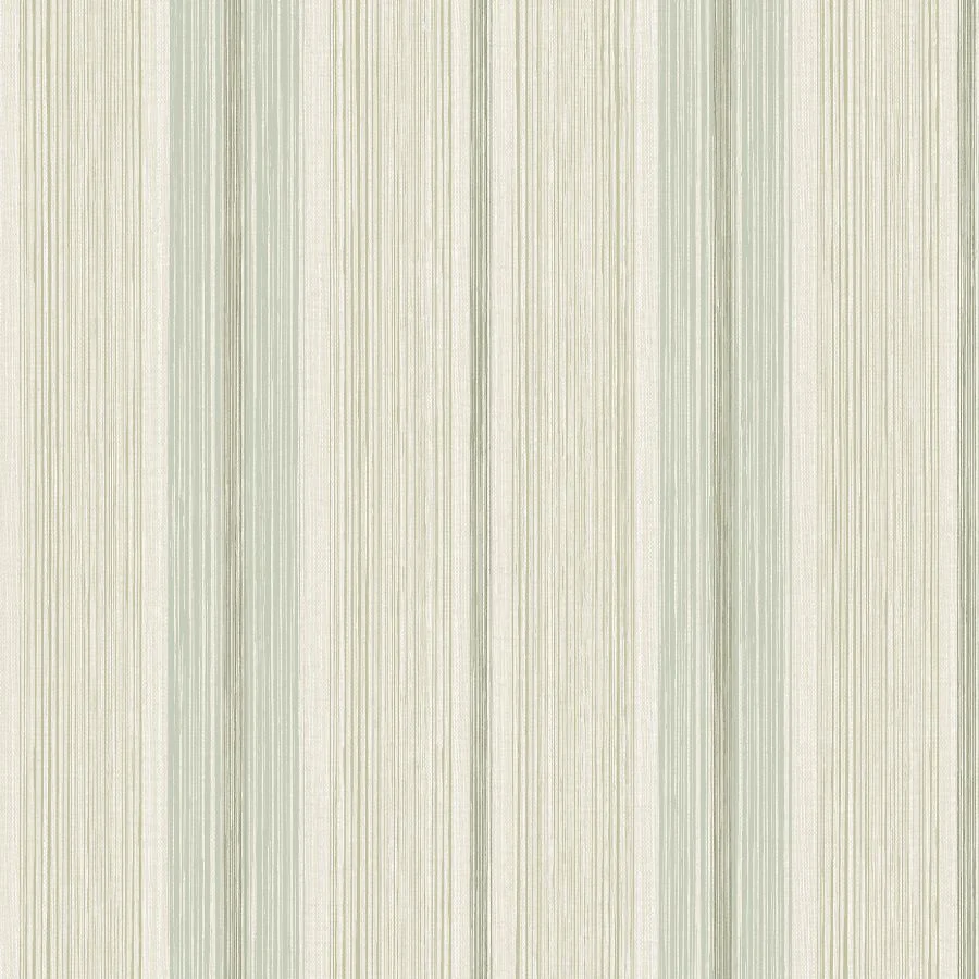 Sample - 4173-27664 A-Street Wallpaper, Ames Seafoam Linen Stripe Chris Loves Julia
