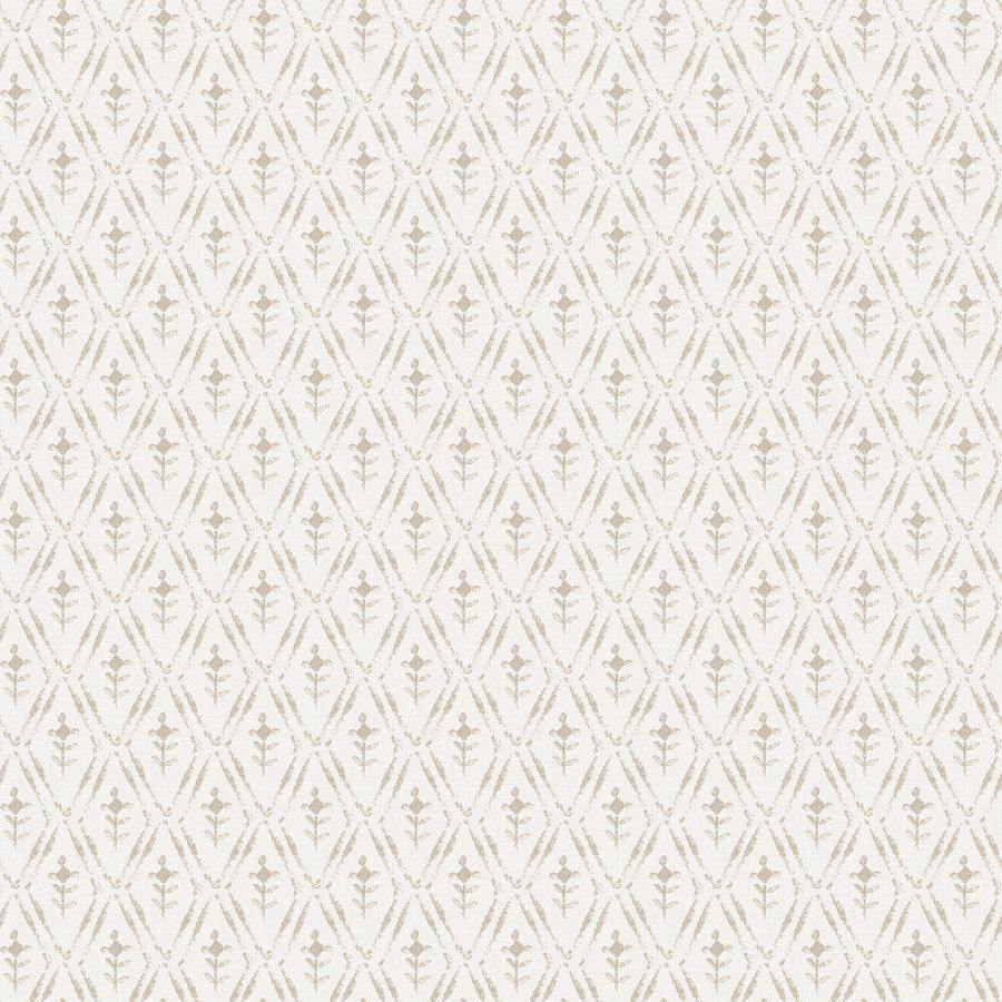Sample - 4173-27673 A-Street Wallpaper, Tillie Taupe Diamond Floral Chris Loves Julia