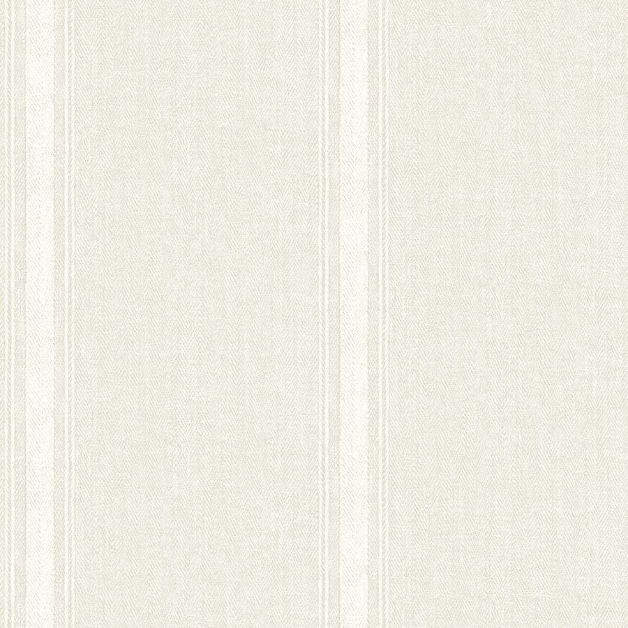 Sample - 4192-12465 Chesapeake Wallpaper, Linette Cream Fabric Stripe Plaid & Stripe