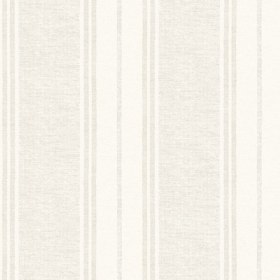 Sample - 4192-83440 Chesapeake Wallpaper, Maddox Light Grey Flannel Stripe Plaid & Stripe