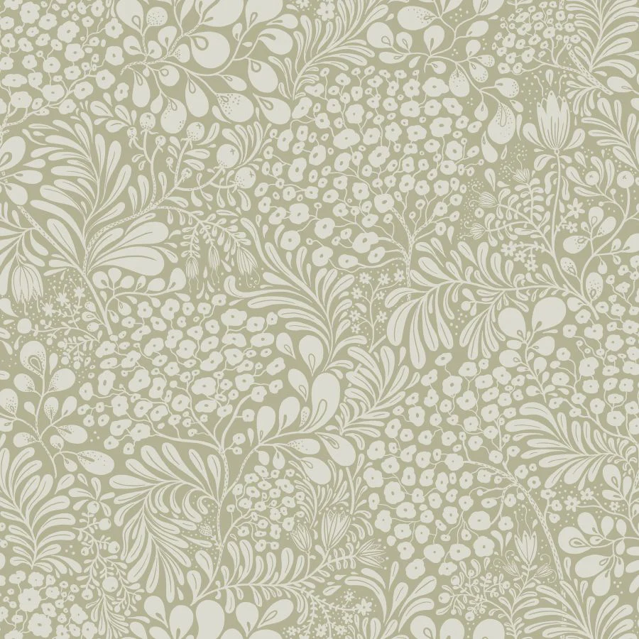 Sample - 4201-48003 A-Street Wallpaper, Siv Sage Botanical Savanna