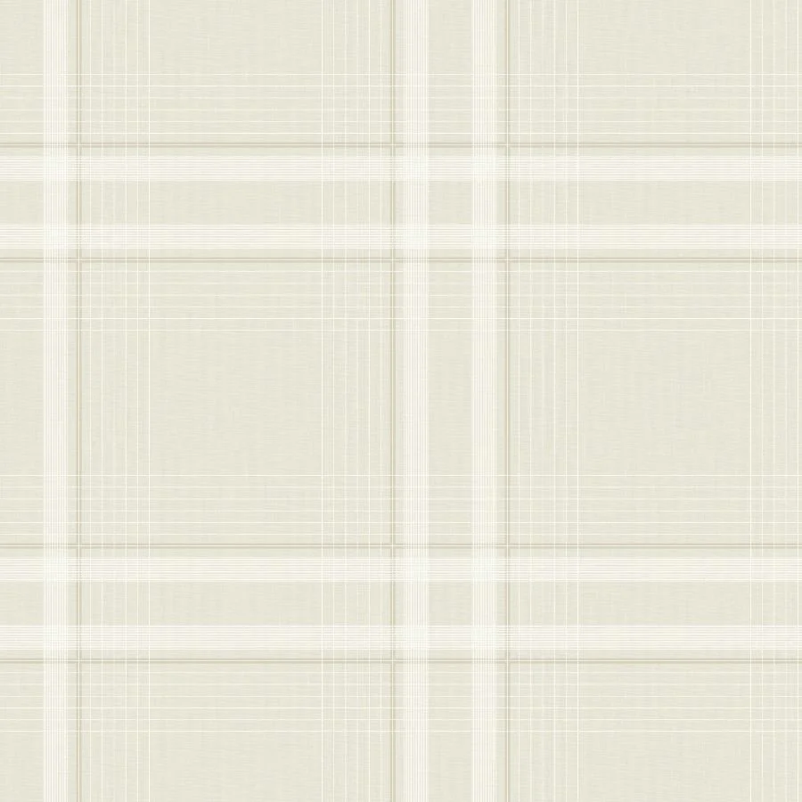 Sample - 4211-83568 | Private Reserve, Country Club Plaid Dove - Ronald Redding Wallpaper