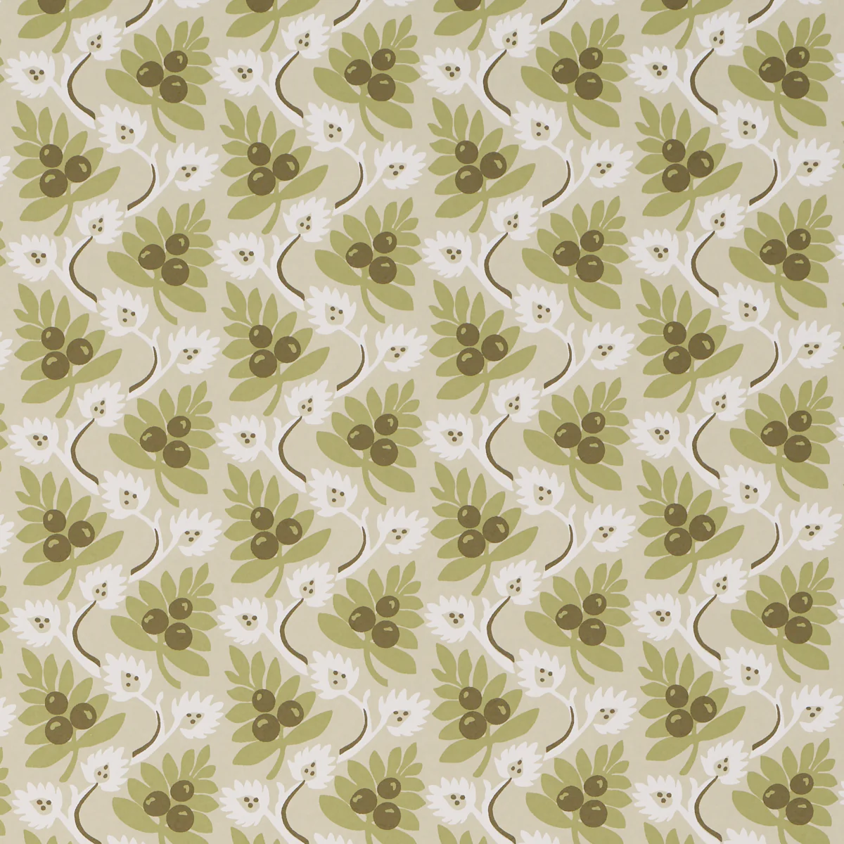 Sample - 5017341 | Custis Orchard, Leaf - Schumacher Wallpaper