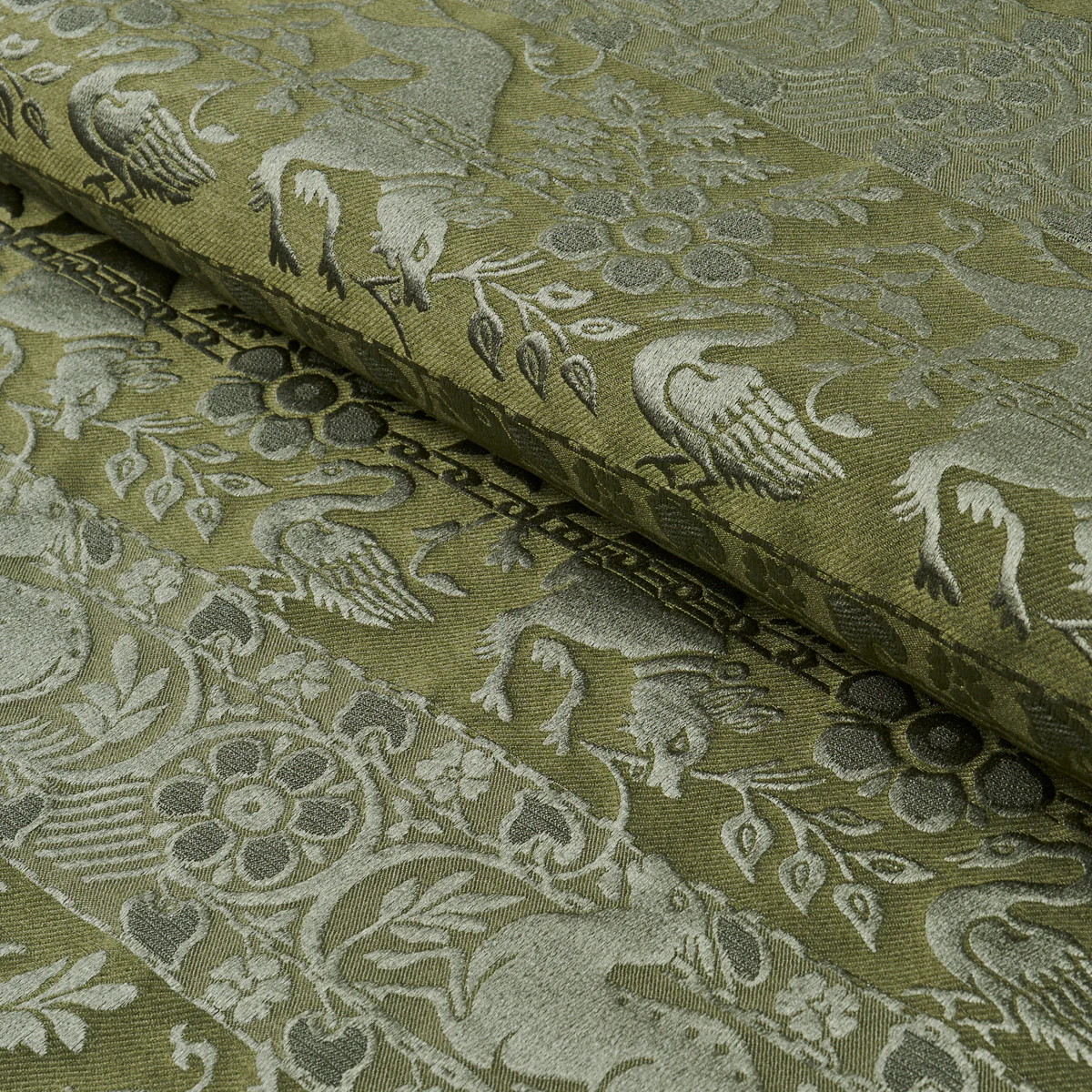 Sample - 83123 | Animali, Moss - Schumacher Fabric