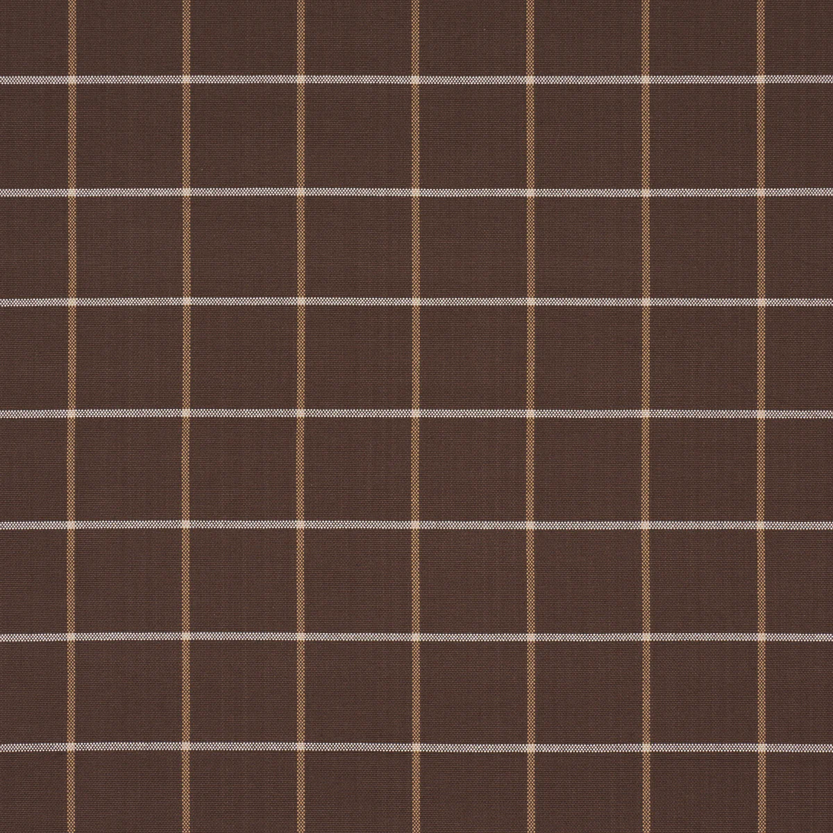 Sample - 83788 | Frannie Windowpane, Chocolate - Schumacher Fabric
