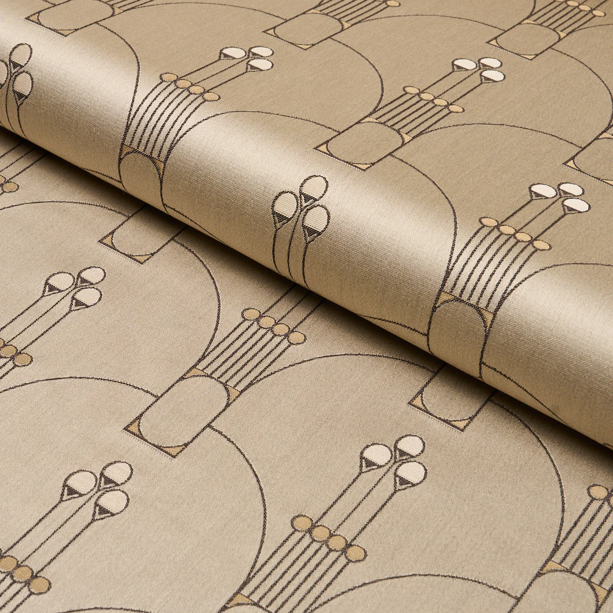 Sample - 85600 | Swanson Scallop, Pewter - Schumacher Fabric