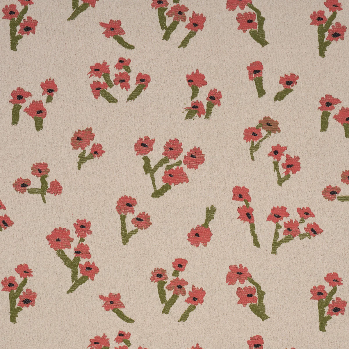 Sample - 85890 | Rosie Posy Woven, Red - Schumacher Fabric