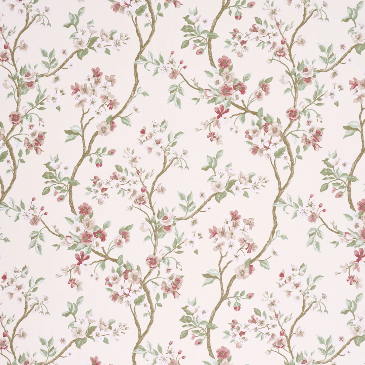 Sample - 86221 | Cherry Blossom, Cherry - Schumacher Fabric