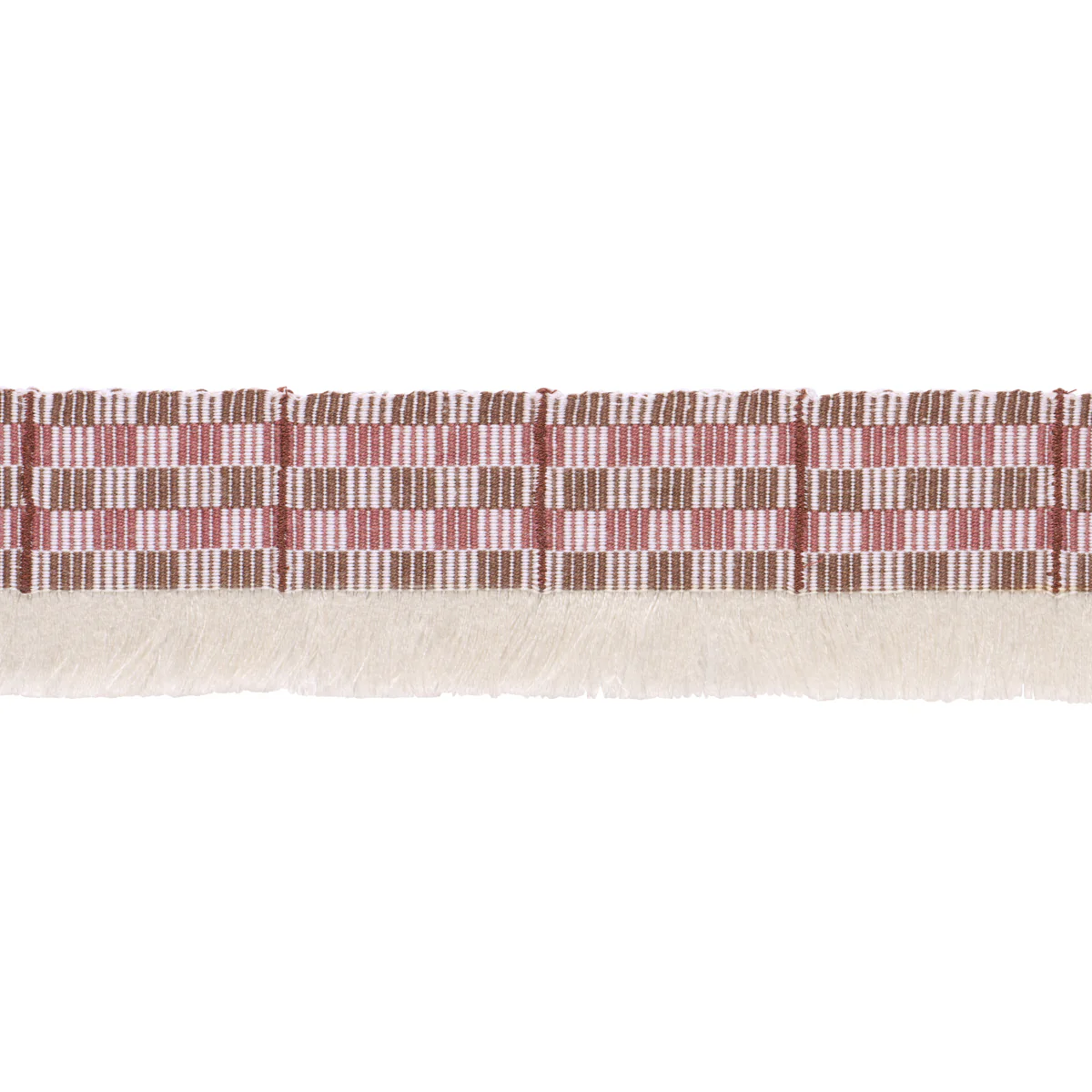 Sample - 86862 | Skyline Plaid Fringe, Merlot - Schumacher Trim