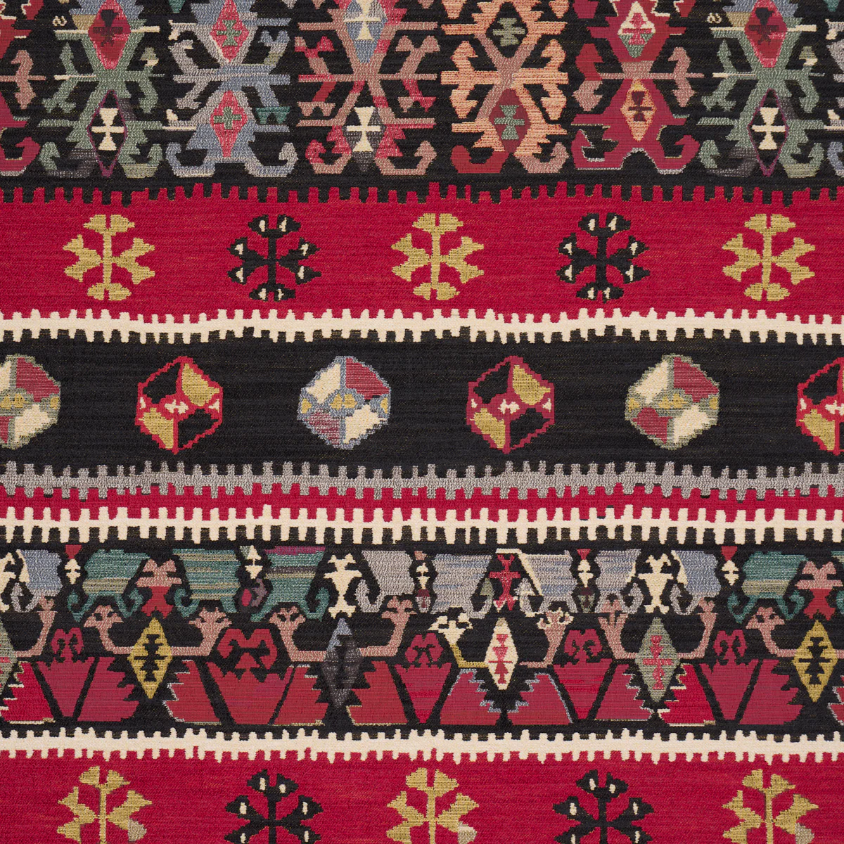 Sample - 87470 | Sahane, Pomegranate Red - Schumacher Fabric