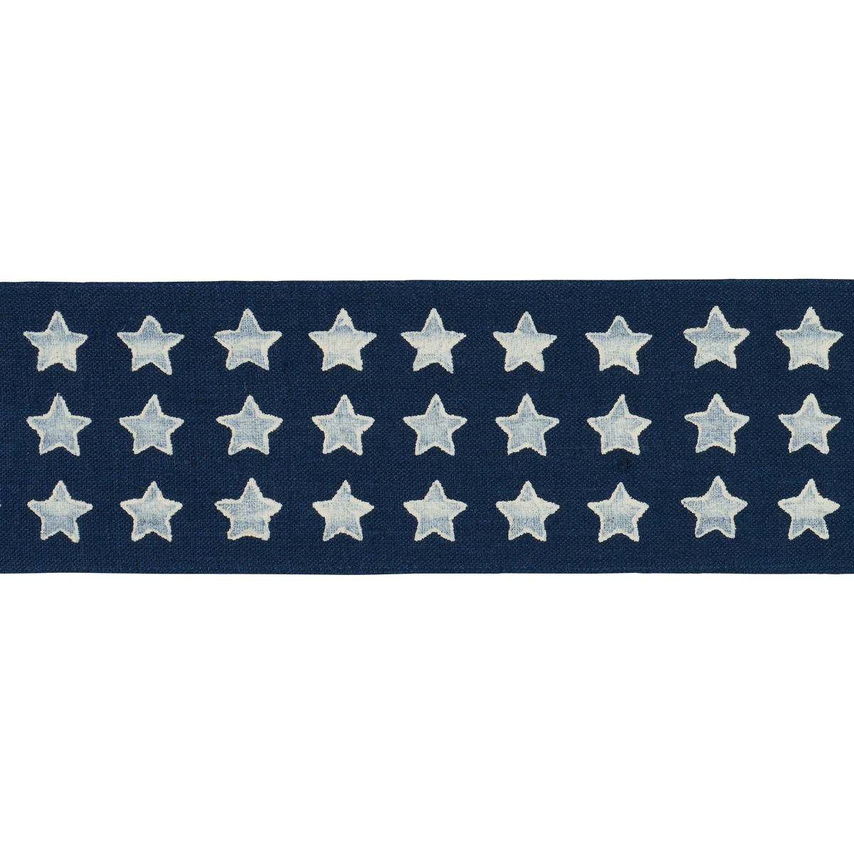 Sample - 87563 | Astra Block Print Tape, Navy - Schumacher Trim