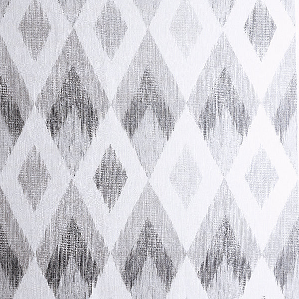 Sample - AH297200 Brewster Wallpaper, Fitzgerald Grey Ikat Diamond Arthouse