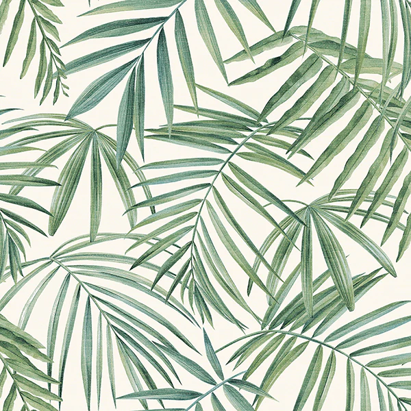 Sample - AH923909 Brewster Wallpaper, Juan Green Palm Leaves Arthouse