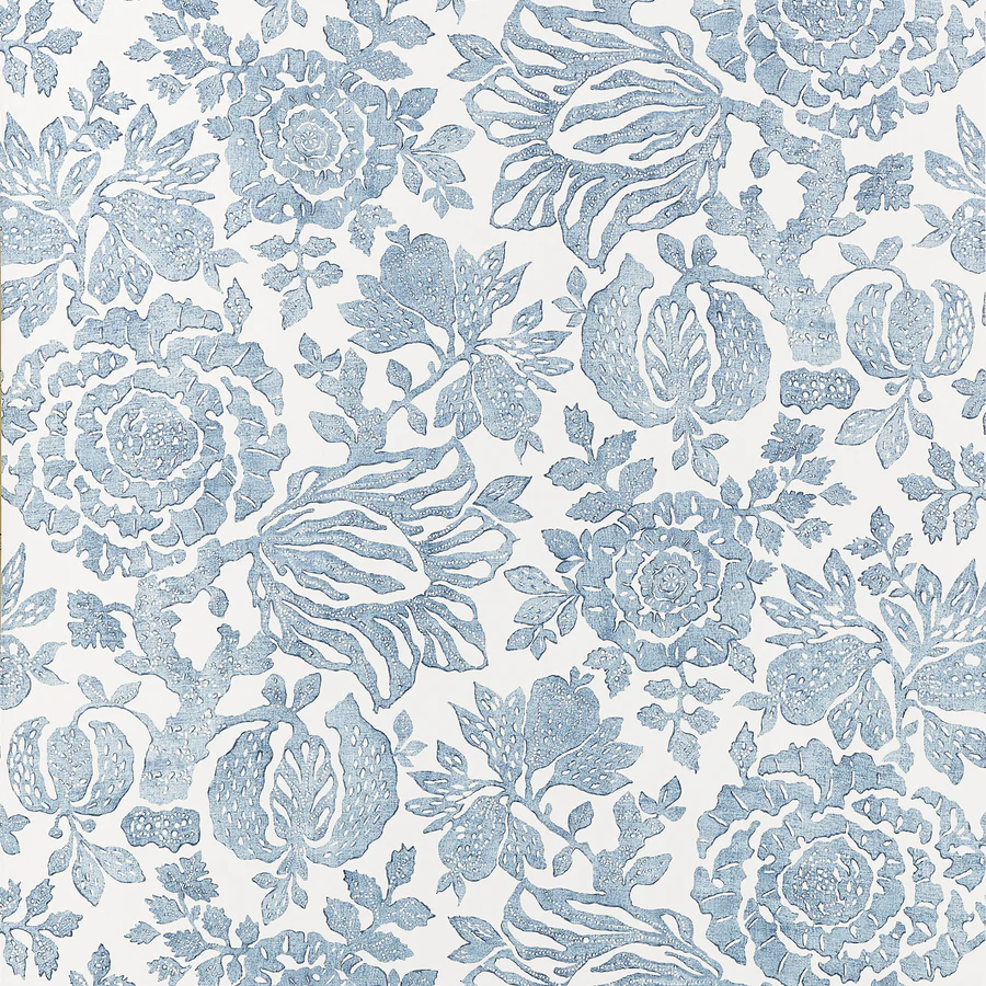 Sample - At10730 | Sigourney, Blue - Anna French Wallpaper