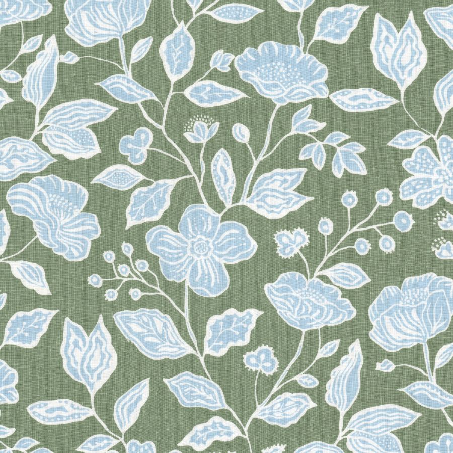 Sample - Stout Fabric - Brett 1 Aloe, Multipurpose Print
