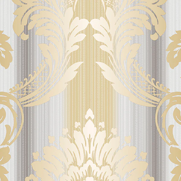 Sample - Cs35605 | Classic Silks 2, Yellow Damask - Norwall Wallpaper