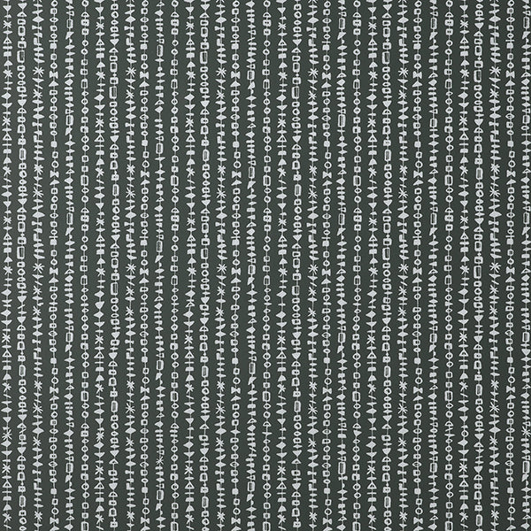 Sample - FD43808 Brewster Wallpaper, Salvador Black Shape Stripes Medley