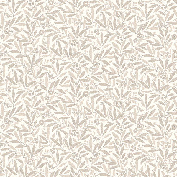 Sample - FD43824 Brewster Wallpaper, Rabanne Neutral Ditsy Leaves Medley