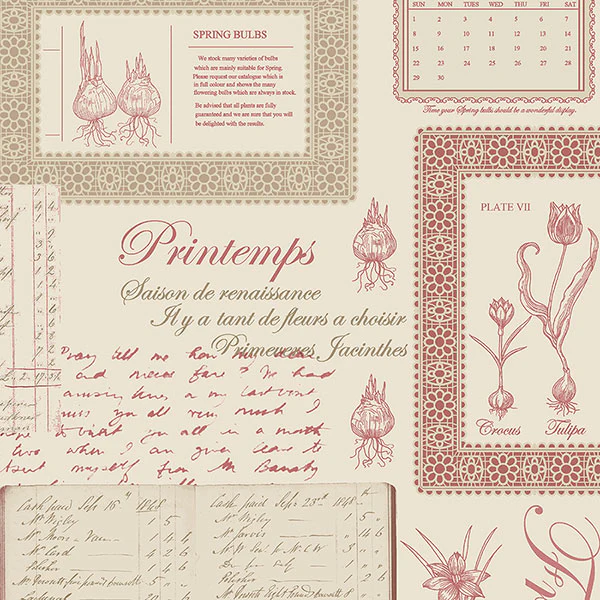 Sample - Fk34418 | Fresh Kitchens 5, Red Novelty - Norwall Wallpaper