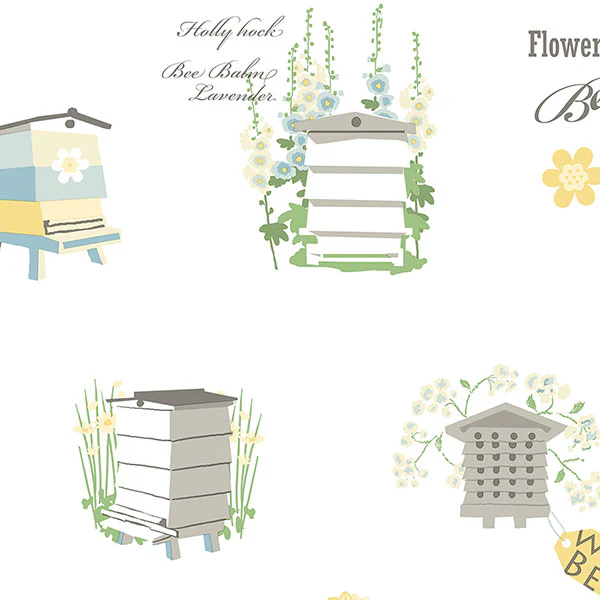 Sample - Fk34423 | Fresh Kitchens 5, Green Bee Hive - Norwall Wallpaper