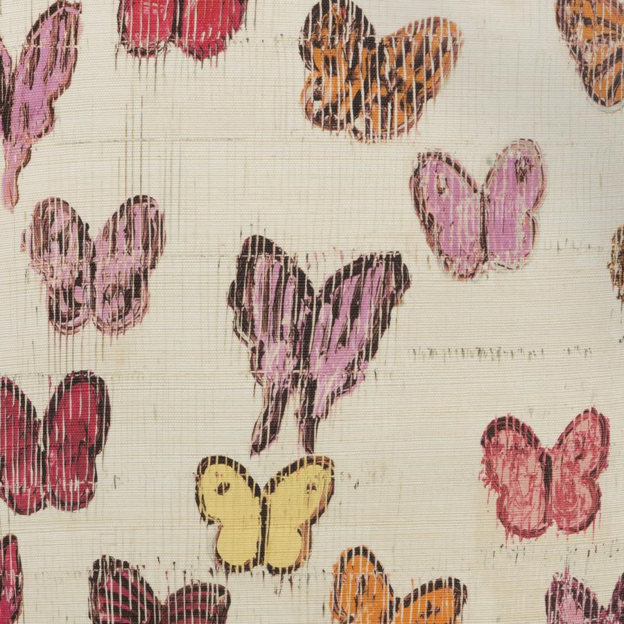Sample - Gwp-3746-712 | Flutter Sisal, Multi Color Insects - Lee Jofa Modern Wallpaper - Gwp-3746.712.0