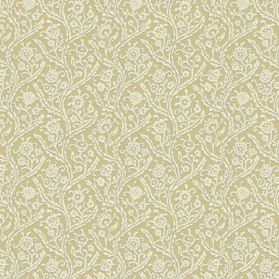 Sample - Jmw1044-71 | Letti, Yellow Botanical - Kravet Couture Wallpaper - Jmw1044.71.0