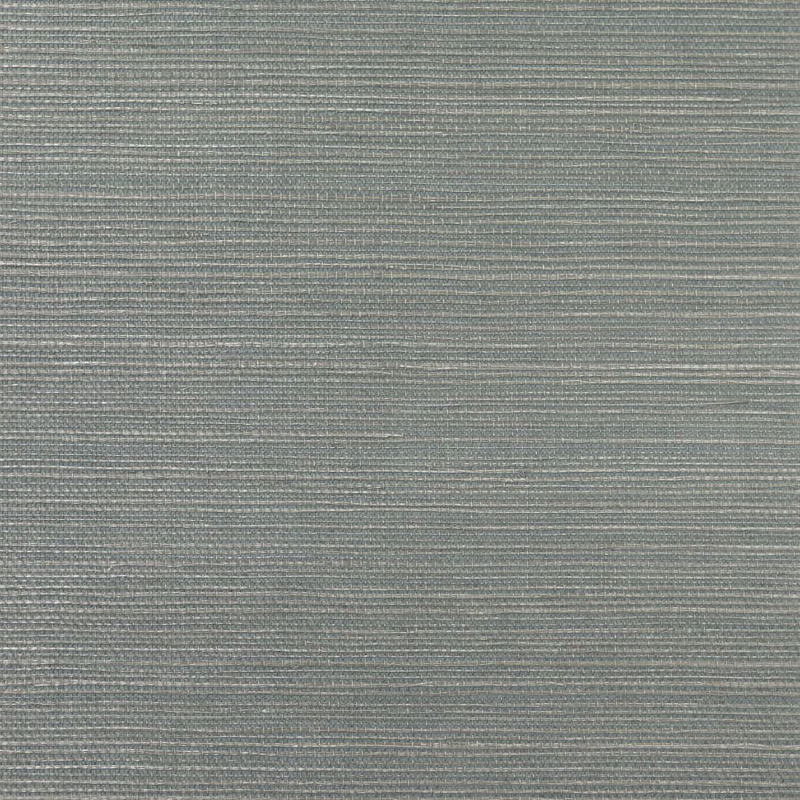 Sample - LN11868 | Metallic Silver & Bluestone Sisal - Lillian August Wallpaper