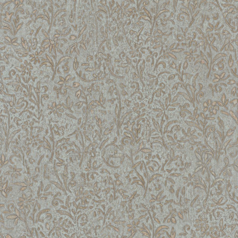 Sample - Ma35532 | Opulent Accents, Sculpted Floral Gold Relief - Antonina Vella Wallpaper