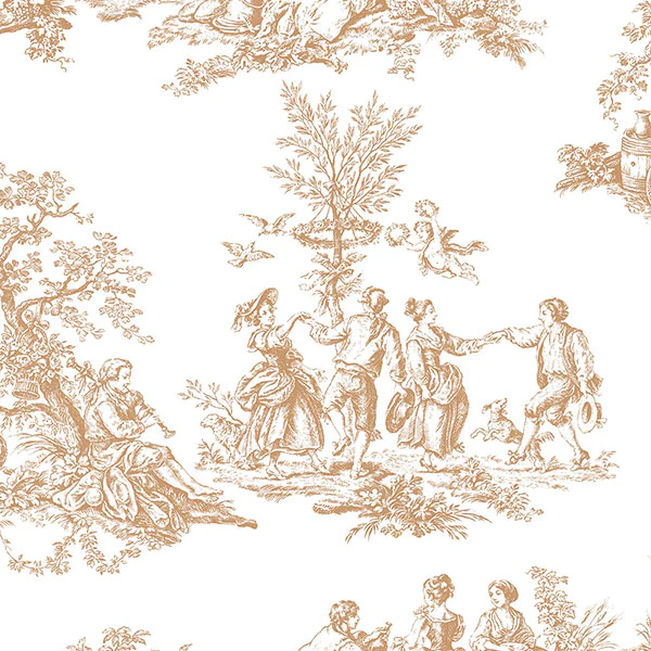 Sample - Mh36501 | Manor House, Brown Toile - Norwall Wallpaper