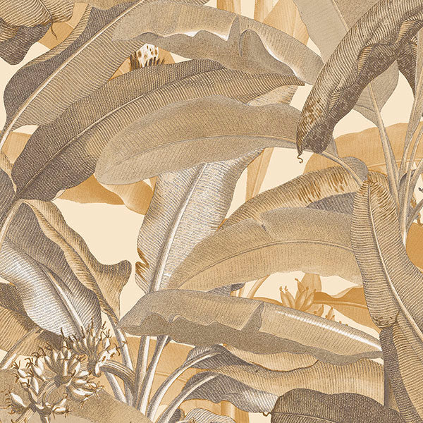 Sample - Mh36537 | Manor House, Brown Botanical - Norwall Wallpaper
