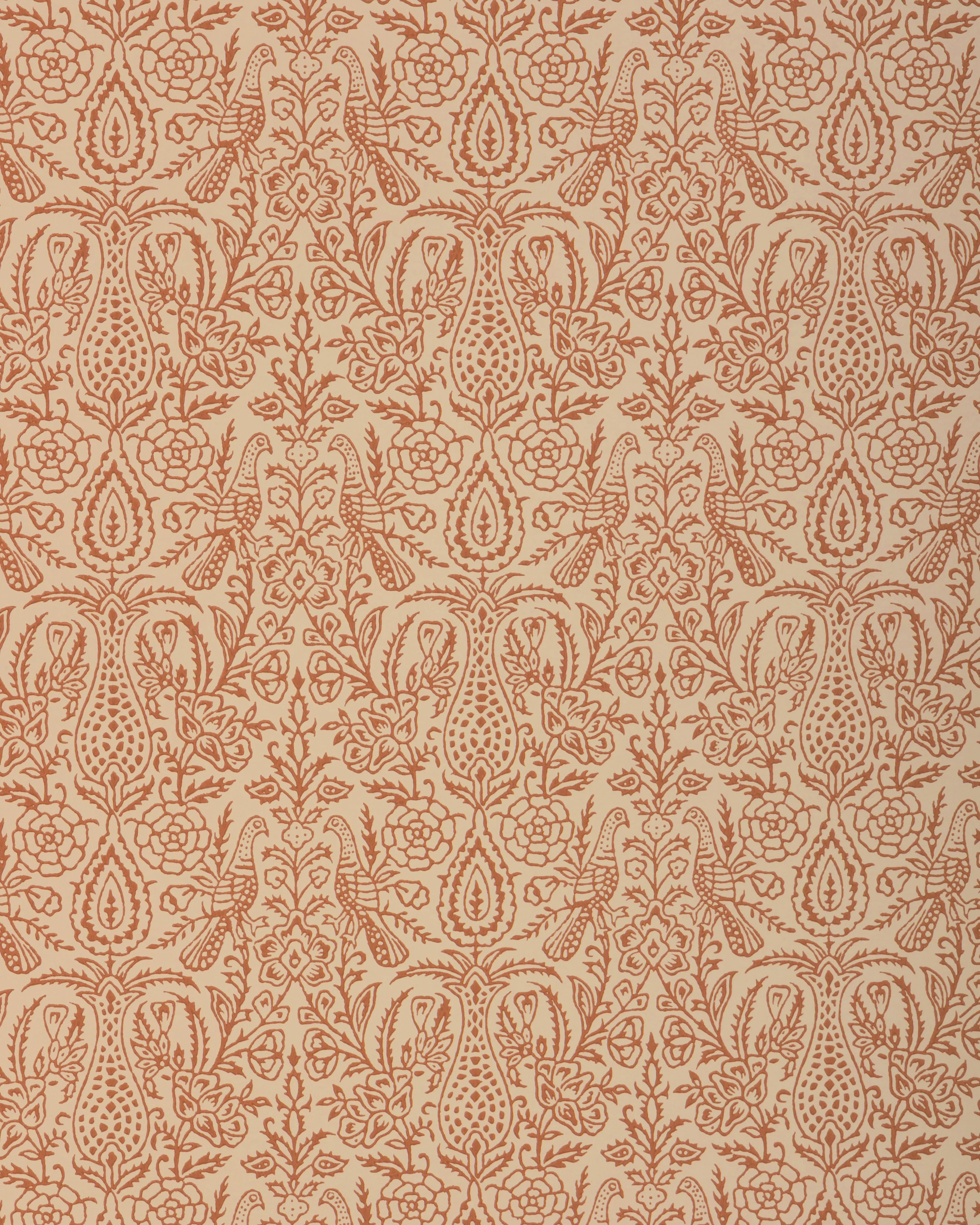Sample - P2026110-12 | Haven Wc, Orange Paisley - Lee Jofa Wallpaper - P2026110.12.0