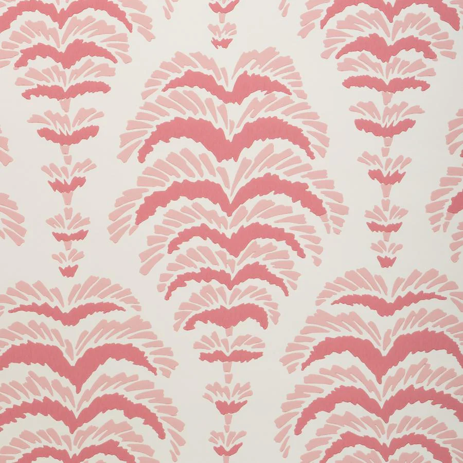 Sample - P8025107-77 | Ponchette, Pink Botanical - Brunschwig & Fils Wallpaper - P8025107.77.0