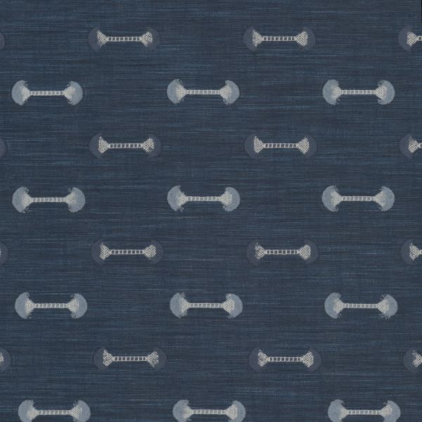 Sample - Stout Fabric - Roulette 1 Ink, Drapery Embroideries
