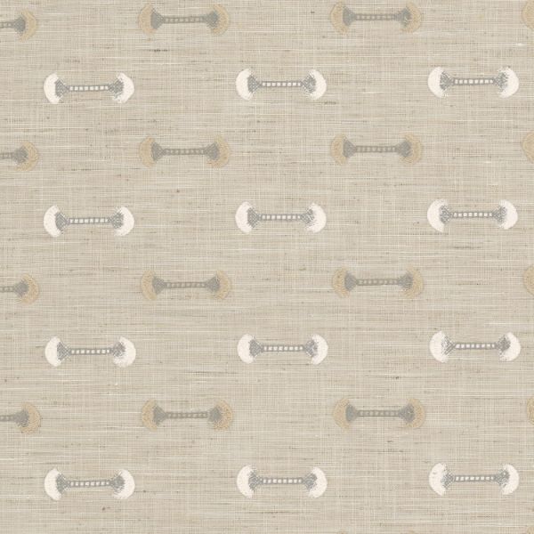 Sample - Stout Fabric - Roulette 2 Khaki, Drapery Embroideries