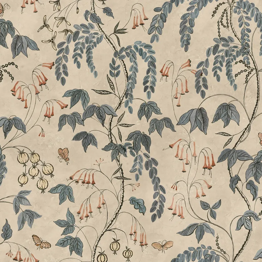 Sample - S10574 | Ottilia, Misty Blue - Sandberg Mural