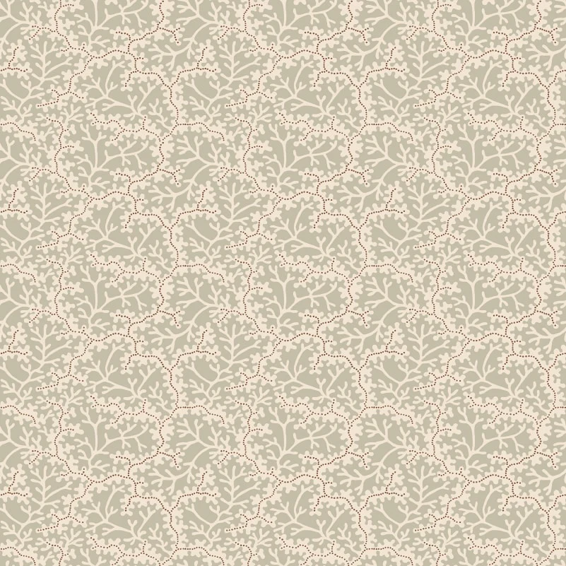 Sample - S10675 | Coral, Garden Green - Sandberg Wallpaper