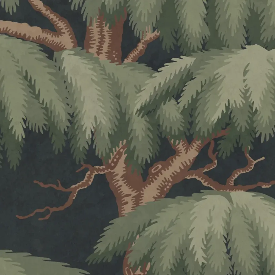 Sample - S10898 | Alba Mural, Dark Blue - Sandberg Mural