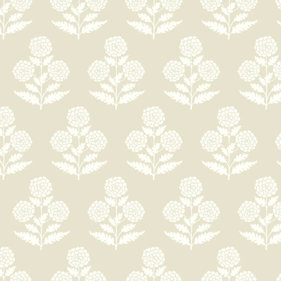 Sample - Vp1433 | Jardin, Souci Beige Marigolds - Antonina Vella Wallpaper