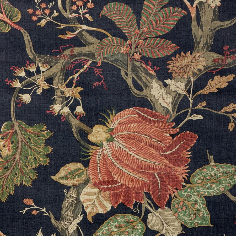 Sample - W4362-819 | Kravet Design, Multi Color Jacobean - Kravet Design Wallpaper - W4362.819.0