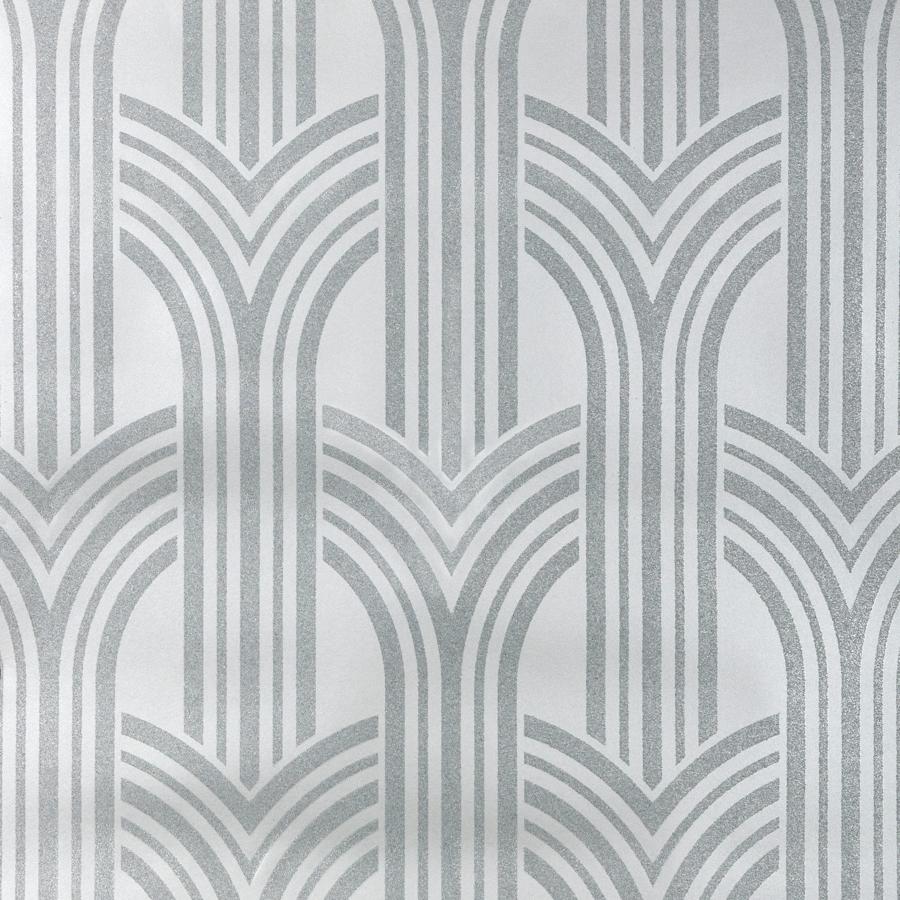 Sample - W4373-11 | Kravet Design, Grey Geometric - Kravet Design Wallpaper - W4373.11.0